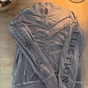 Men's gray affliction jacket